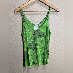 🆕 Serendipity Green Tropical Print Tank Top